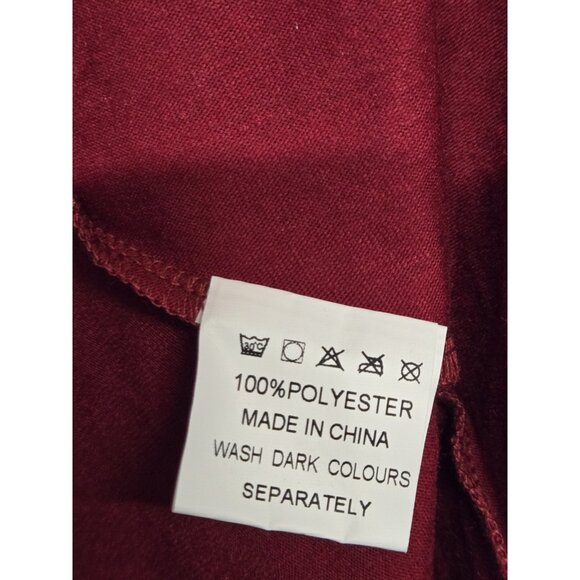 Nemidor Women Plus Size 18 Burgundy Surplice V Neck Dress Flutter Sleeve Classic - Picture 7 of 7